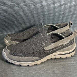 SKECHERS Men's Relaxed Fit Suede Trim Memory Foam Shoes Size 13